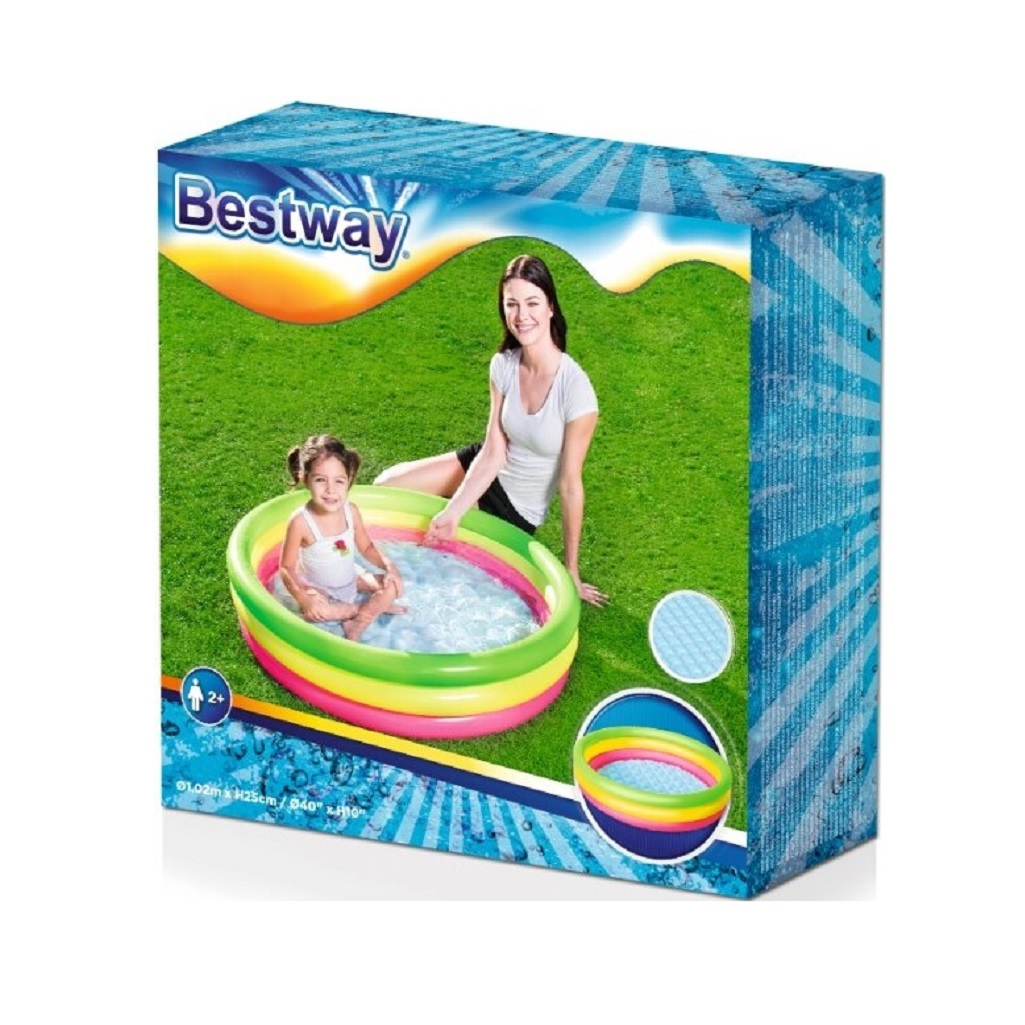 Бассейн надувной Bestway Summer Set 51104, винил, 62 л мультиколор, 25х102 см