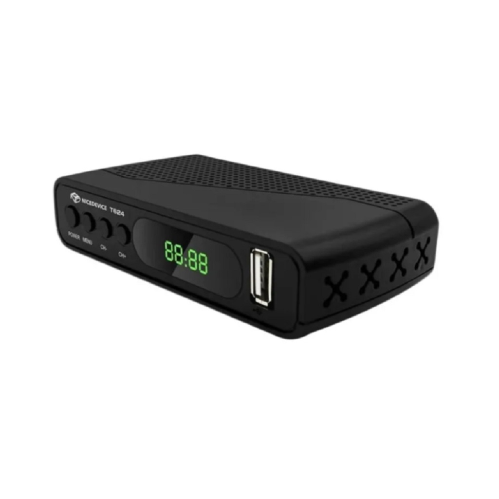 Ресивер цифрового TV Nice Device T624 DVB-T2, 2 USB-разъема, черный 