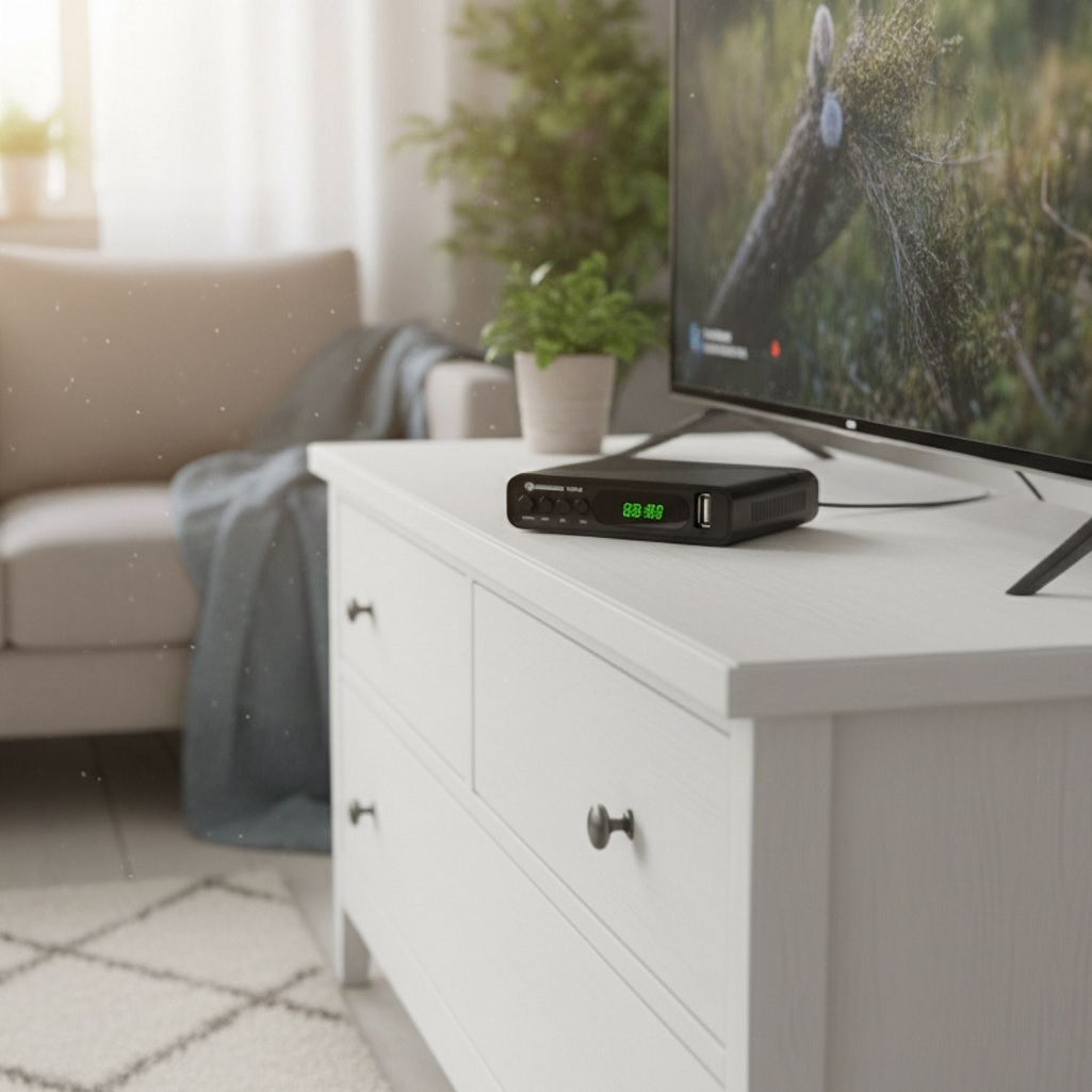 Ресивер цифрового TV Nice Device T624 DVB-T2, 2 USB-разъема, черный 