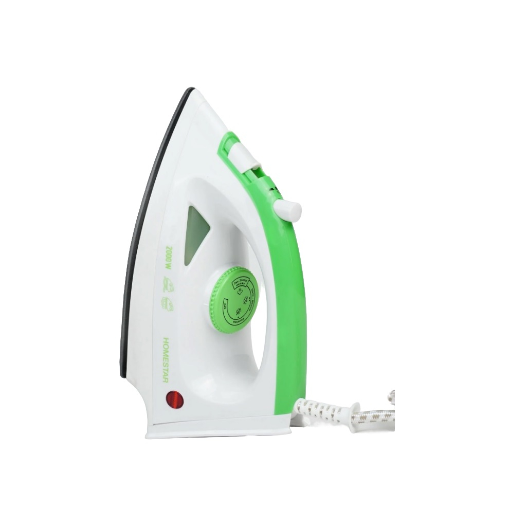 Утюг HomeStar HS-4001 4837, 2000 Вт, подошва с тефлоновым покрытием, бело-зеленый