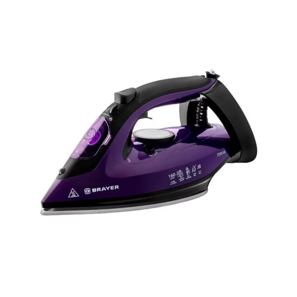 Утюг Brayer BR4012, вертикальное отпаривание, противокапельная система, 3100 Вт