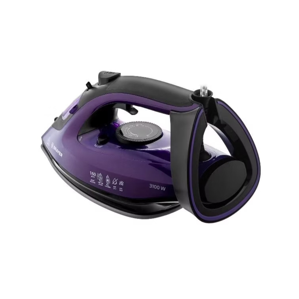 Утюг Brayer BR4012, вертикальное отпаривание, противокапельная система, 3100 Вт