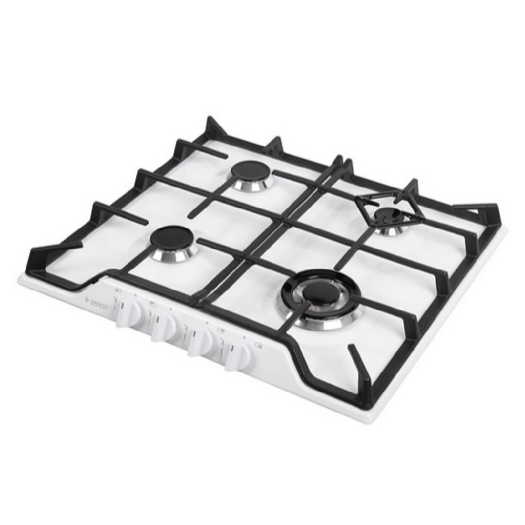 Панель варочная газовая Gefest 1212-02, 4 конфорки, электроподжиг, белый