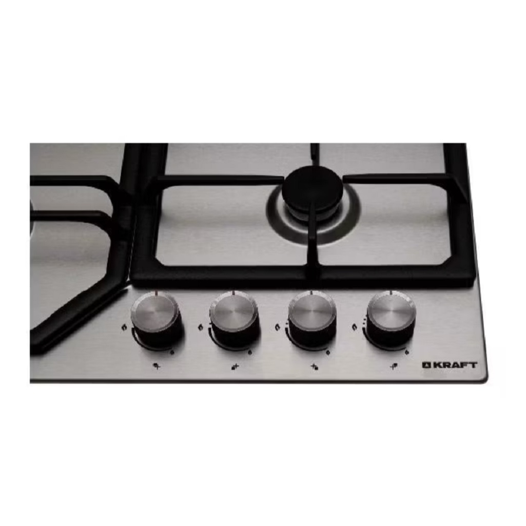 Панель варочная газовая Kraft KF-HV6021X, 4 конфорки, серебристый