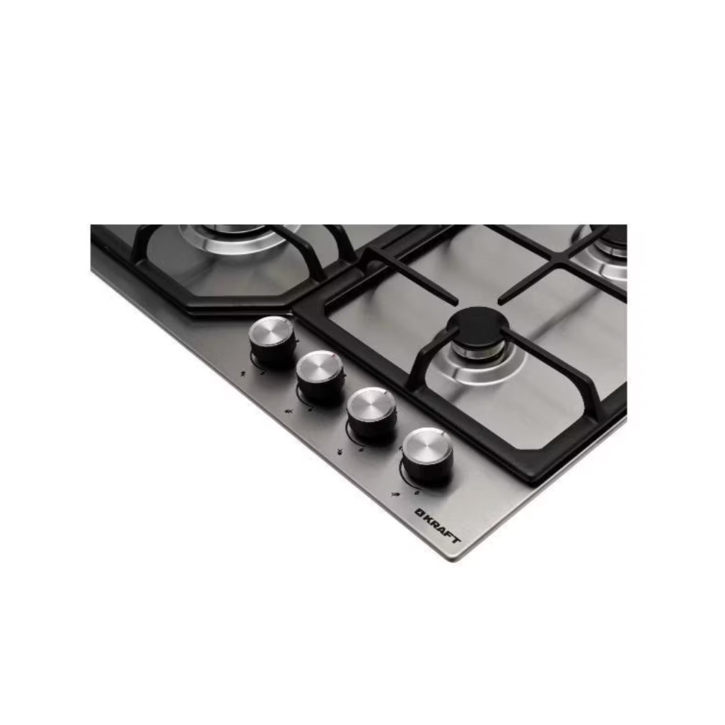 Панель варочная газовая Kraft KF-HV6021X, 4 конфорки, серебристый