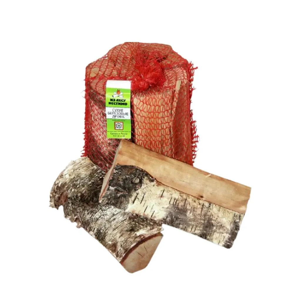 Дрова березовые Из лесу вестимо, колотые, камерной сушки, в сетке 10 литров