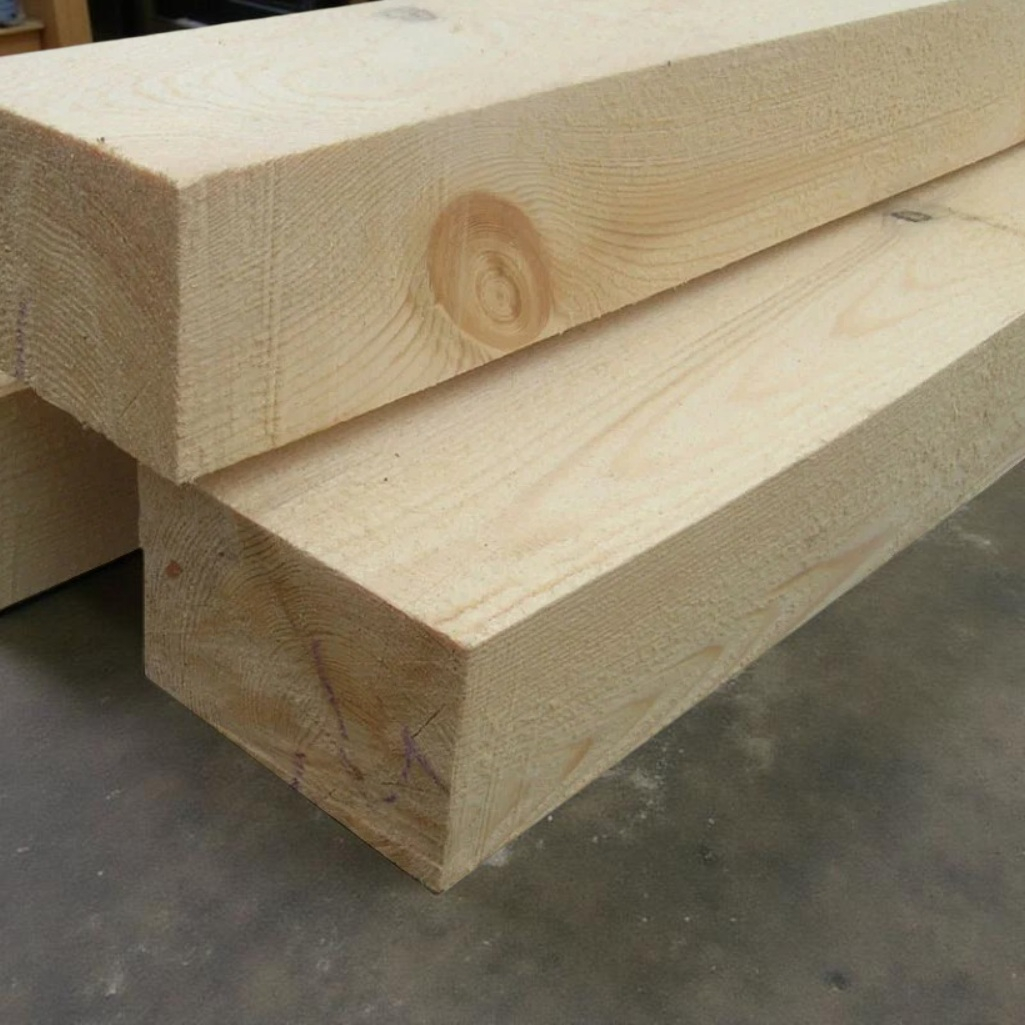 Брус обрезной, сорт 1-2, Хвойные породы 100х150х6000 мм, естественной влажности