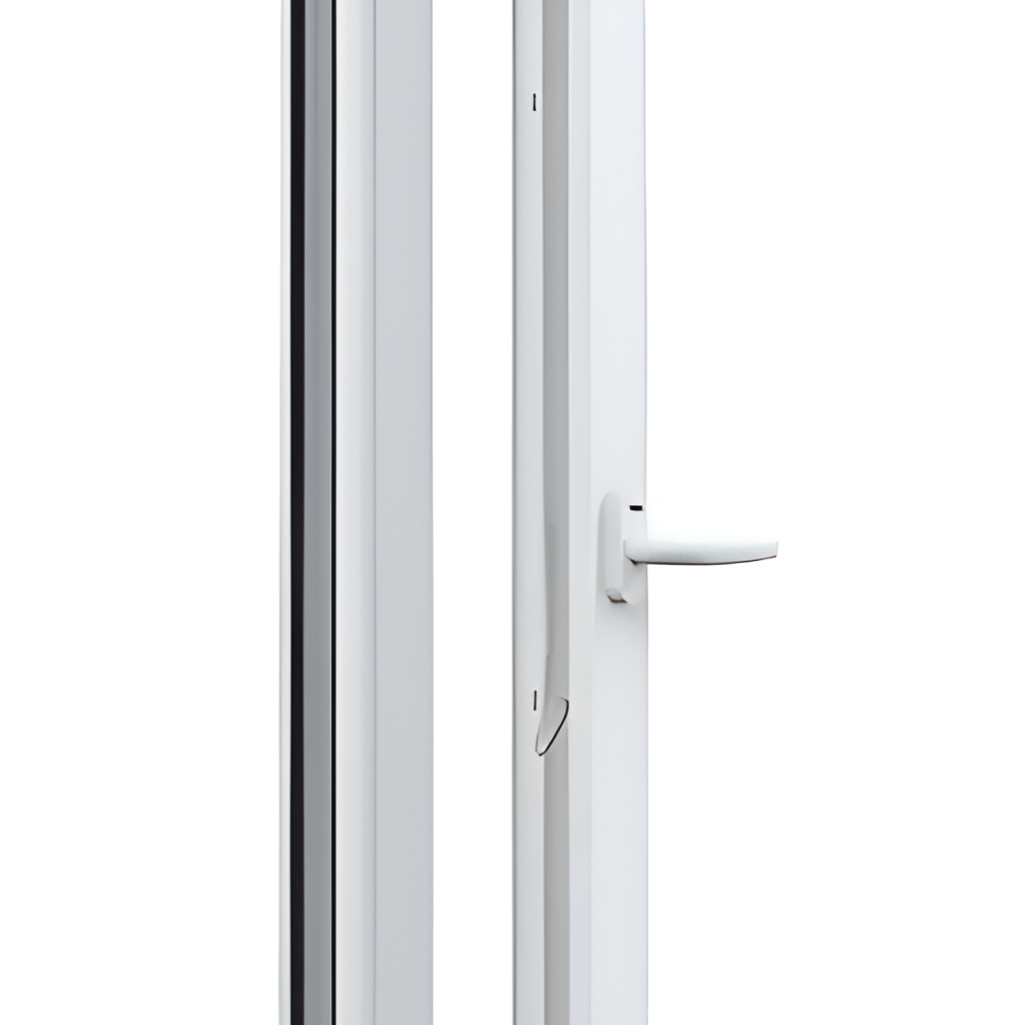 Оконный блок ПВХ 1.2х1.3 м, 70 мм стеклопакет, правый двухстворчатый, белый