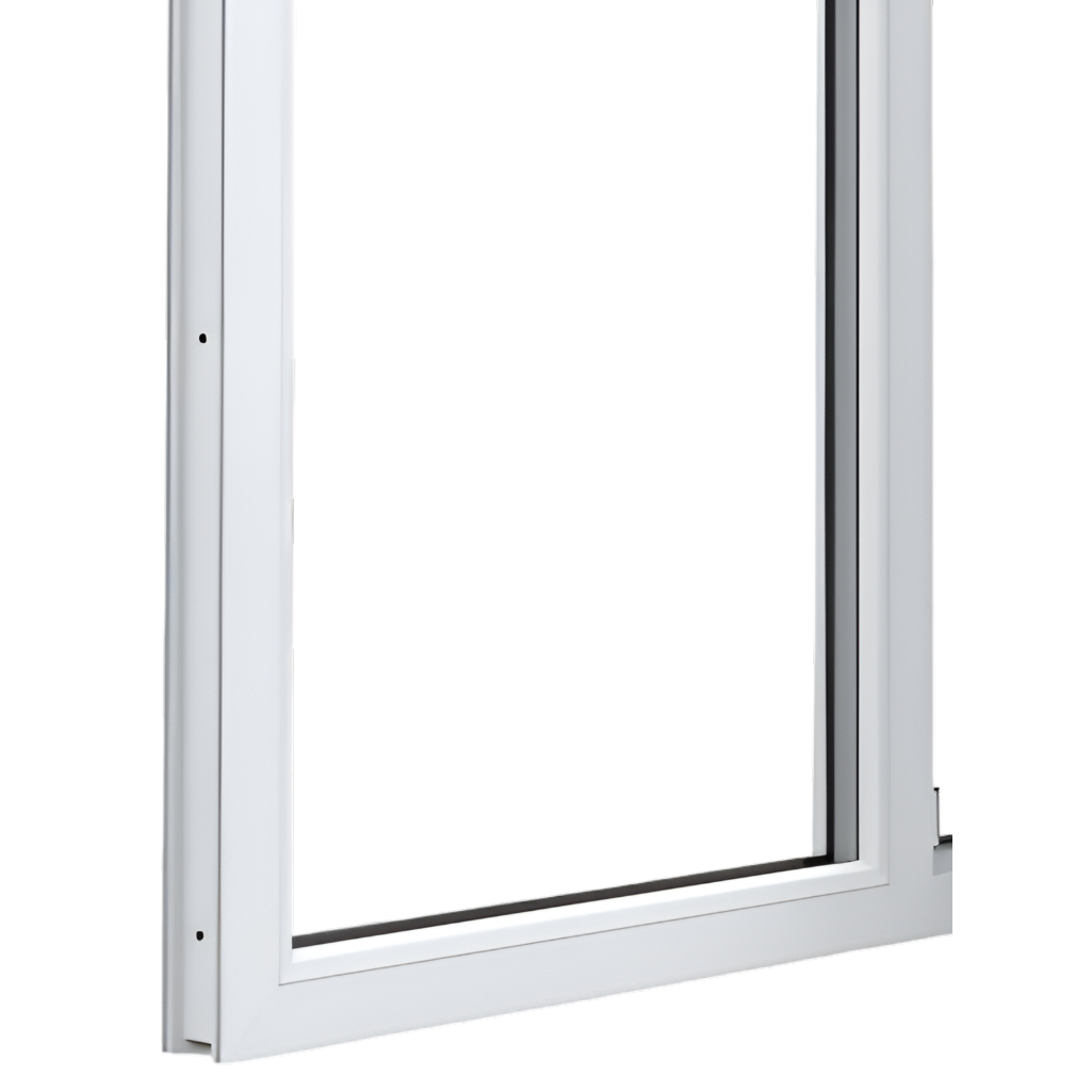 Оконный блок ПВХ 1.2х1.3 м, 70 мм стеклопакет, правый двухстворчатый, белый