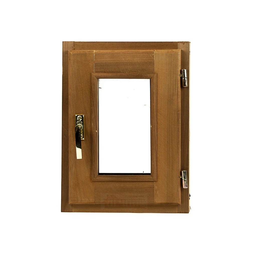Окно для бани и сауны Термолипа, размер 400х500 мм, 2 стекла, распашное, с ручкой