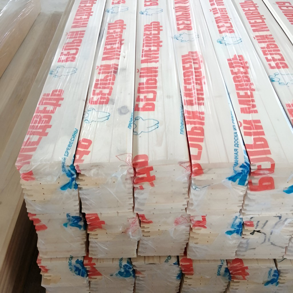 Евровагонка, сорт В, Хвоя, Архангельск 12.5х96х2400 мм, в упаковке 10 штук