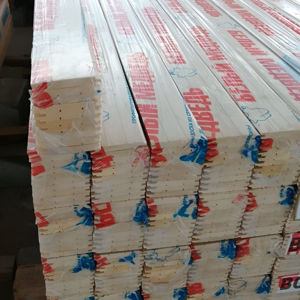 Евровагонка, сорт В, Хвоя, Архангельск 12.5х96х2000 мм, в упаковке 10 штук