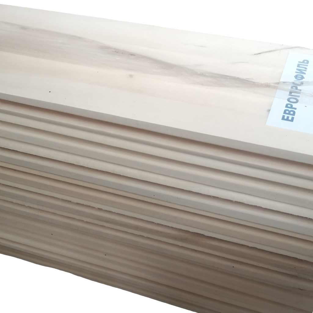 Евровагонка, сорт В, Липа 15х96х2200 мм, для бани и сауны, в упаковке 10 штук