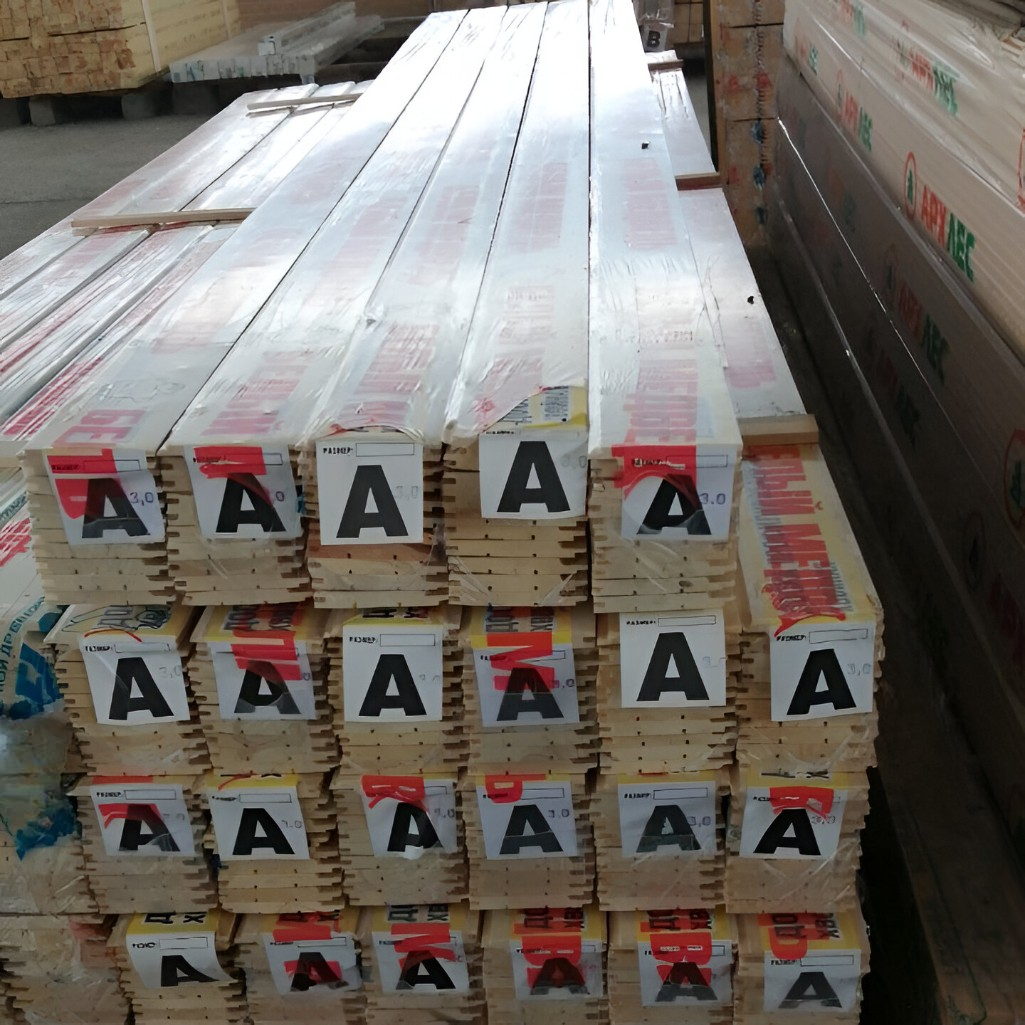 Евровагонка, сорт А, Хвоя, Архангельск 12.5х96х2400 мм, в упаковке 10 штук