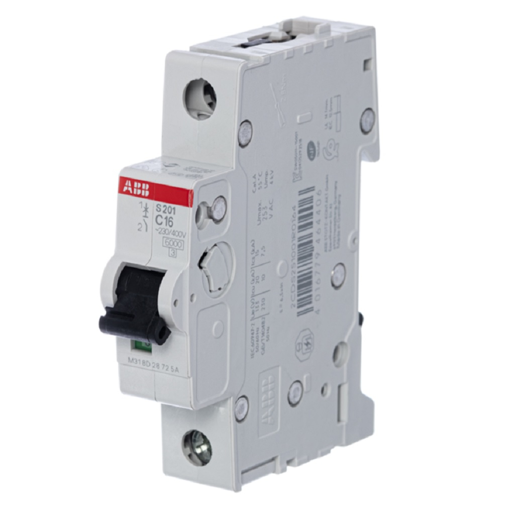 Автоматический выключатель АВВ 2CDS251001R0164, 1Р, S201, С, 16А, 6kA