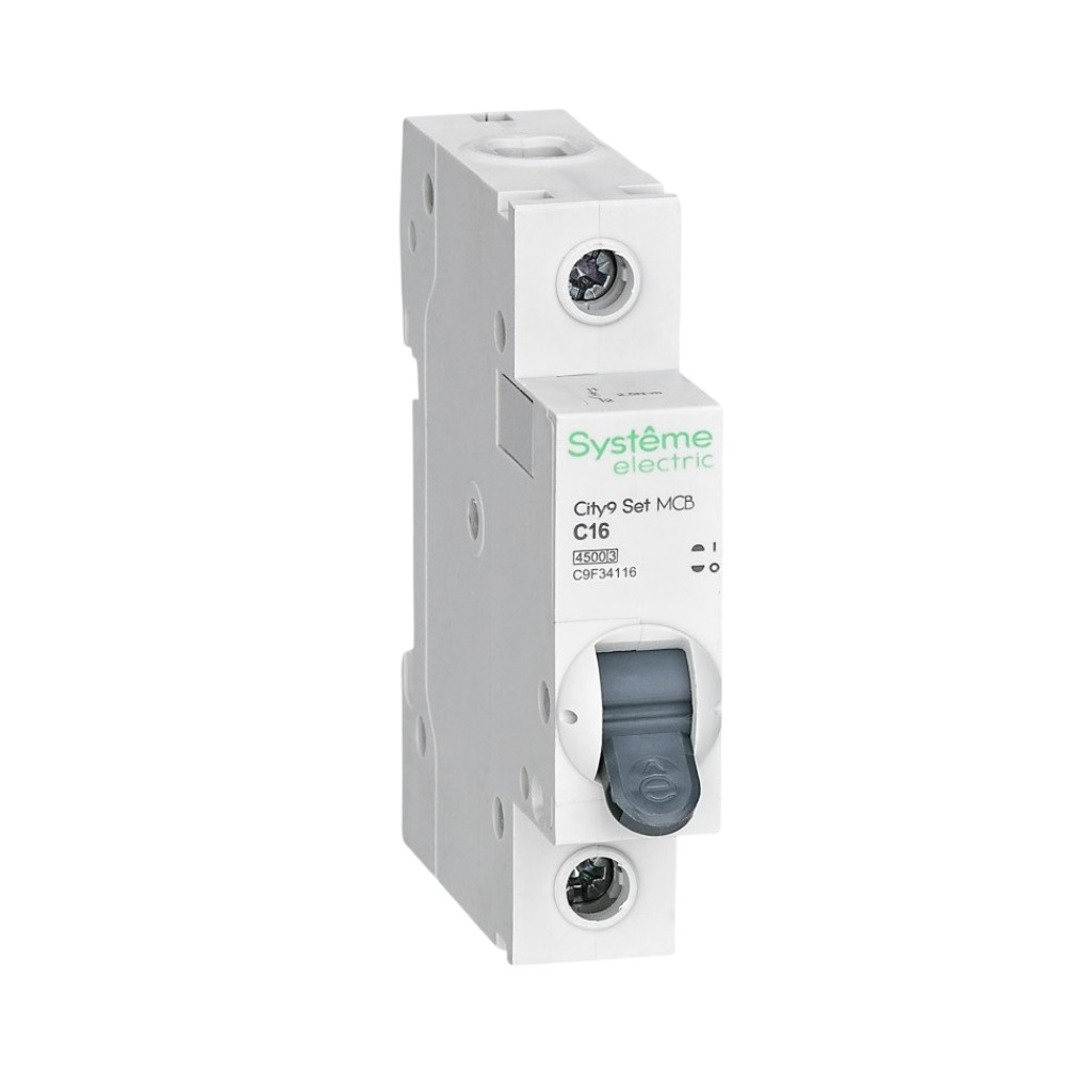 Выключатель автоматический однополюсный Systeme Electric City9 C9F34116, 1п, C, 16А, 4.5кА