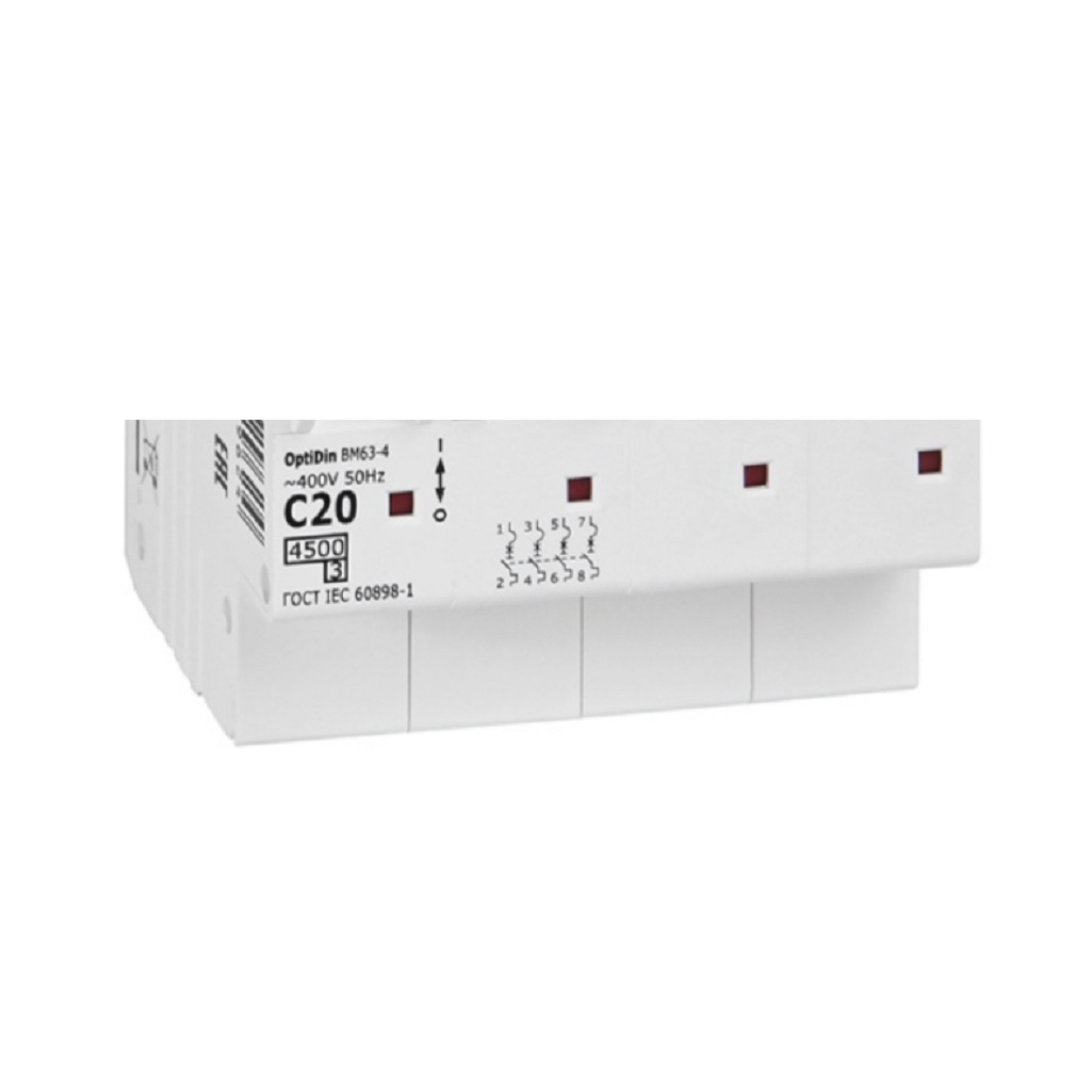 Автоматический выключатель КЭАЗ OptiDin BM63 4P 20А C 4.5 кА AC