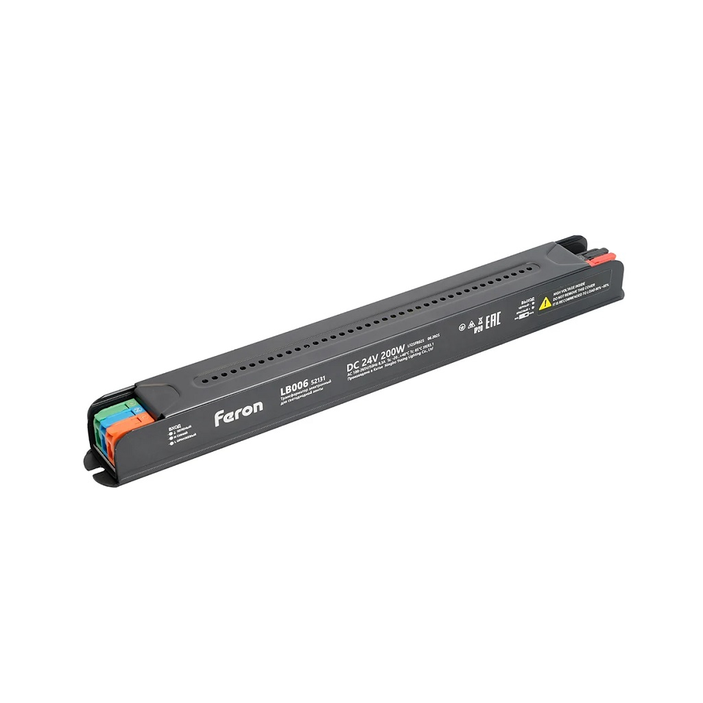 Блок питания Feron LB006, 52131, 200 Вт, 24В, IP20, для светодиодной ленты, с диммированием