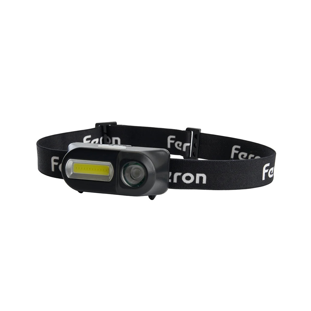 Фонарь светодиодный налобный Feron TH2309 аккумуляторный, USB 1х18650, 5 Вт, пластик, черный