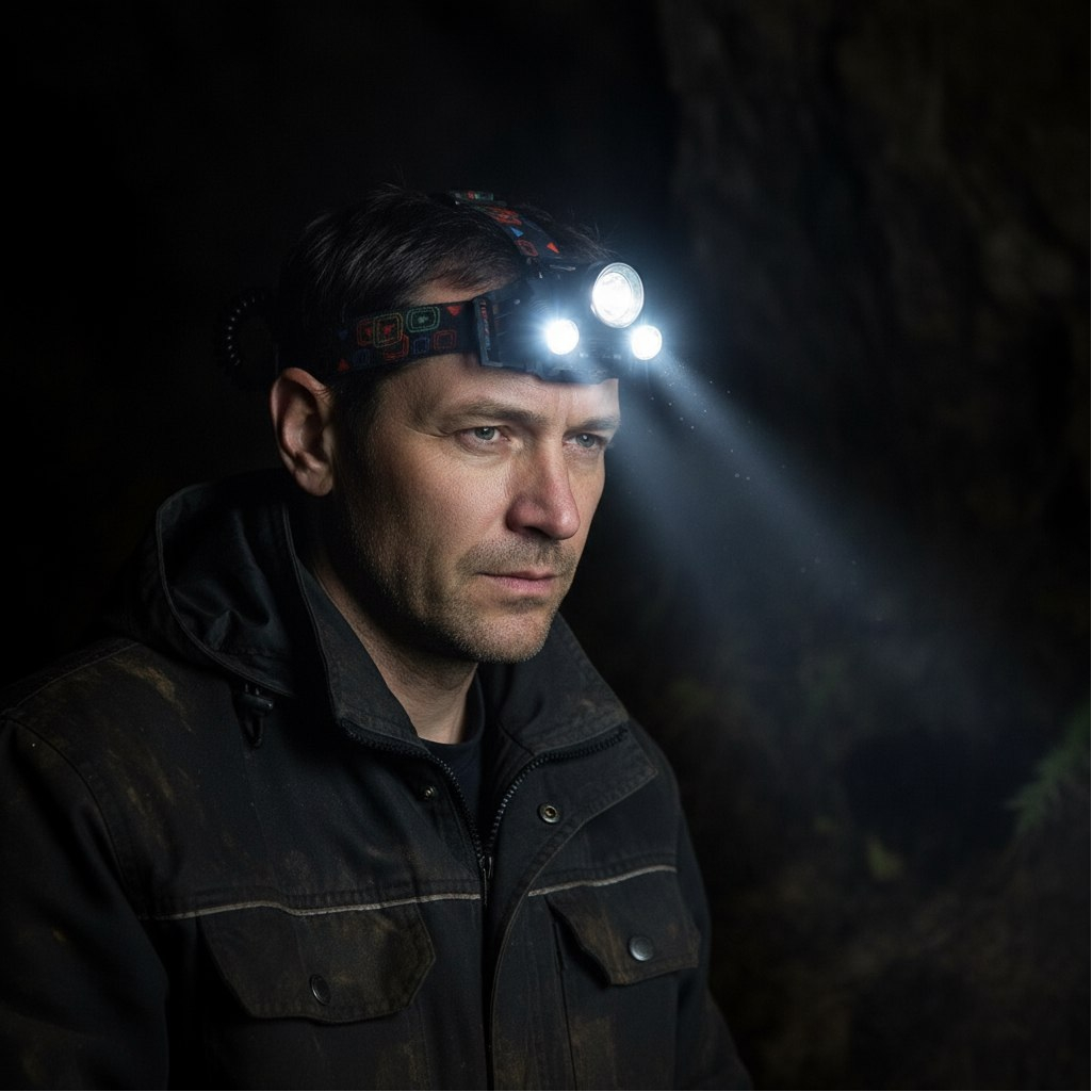 Фонарь налобный Ultraflash LED5335 15015, аккумуляторный, 5 Вт, USB, черный