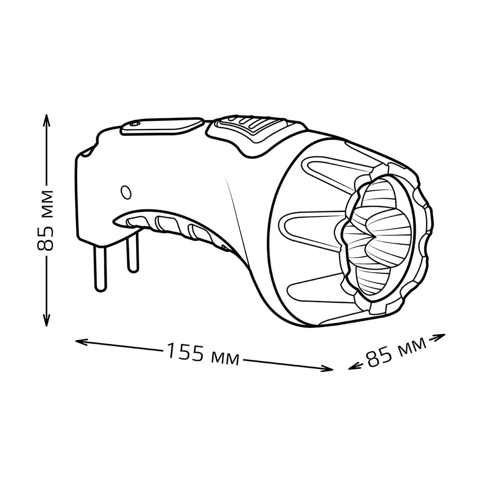 Фонарь светодиодный ручной Gauss GF105, 3.5 Вт, 60 Лм, 700 mAh, дальность 70 м, универсальный