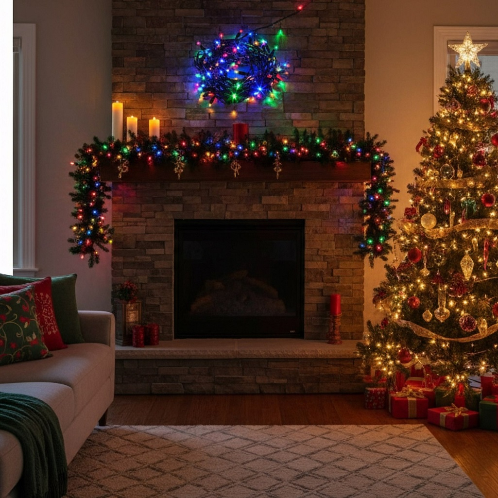 Гирлянда светодиодная Feron CL07 26782,	IP44, нить, Разноцветная, 40 м