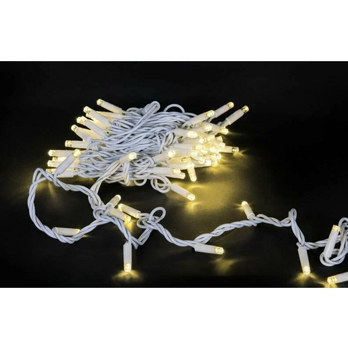 Гирлянда светодиодная Sneha A-026A WW влагозащищенная морозостойкая, IP54, теплый белый, 10 м