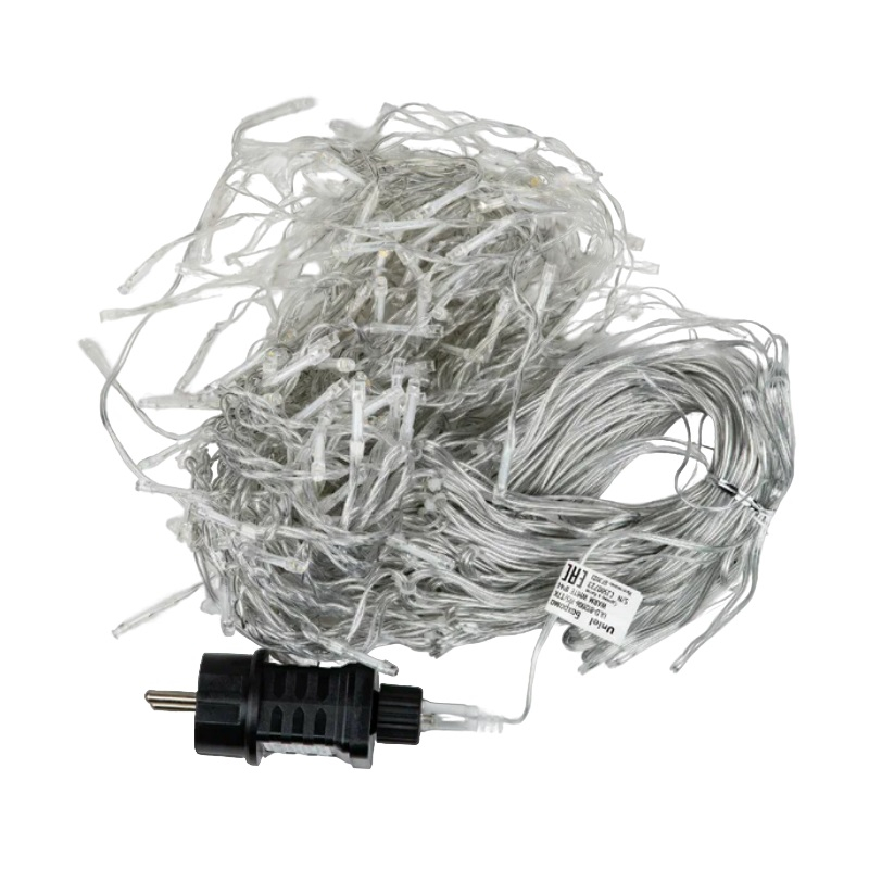 Гирлянда светодиодная с эффектом мерцания Uniel ULD-B12006-195/TTK Warm White бахрома IP44, теплый белый, 12 м