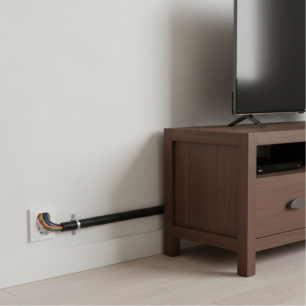 Металлорукав Р3-ЦП-10 мм, CMP10-10-050, в ПВХ, для защиты кабелей, черный, 1 м