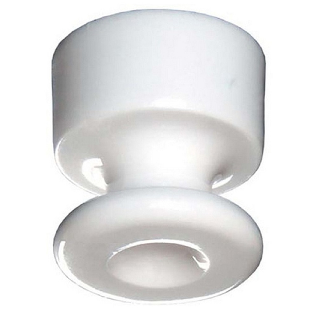 Изолятор керамический Bironi, внешний монтаж, цвет белый, B1-551-01