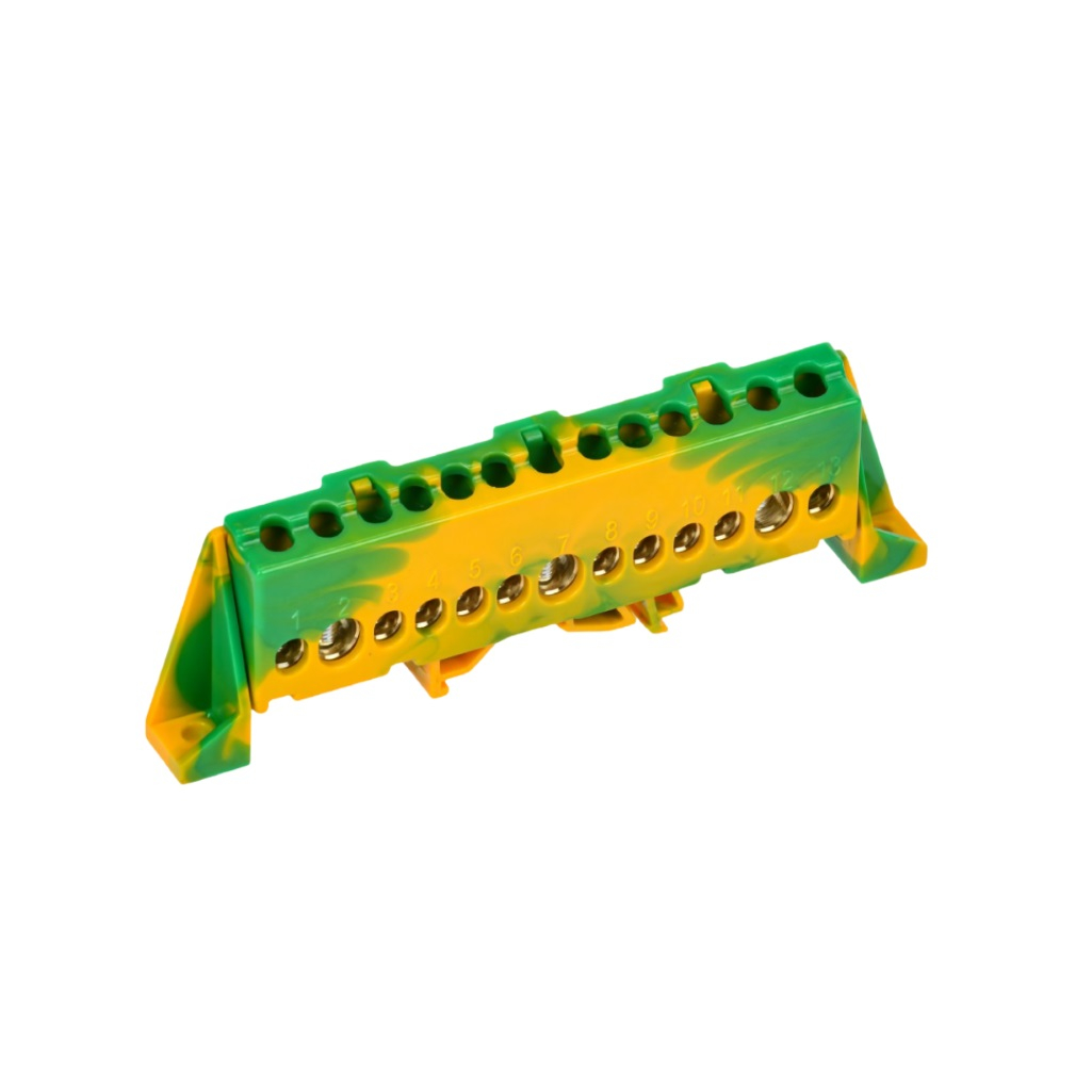 Шина Земля Tekfor IEK PE Стойка 6х12-13-ЖЗ, TF-NN20-13-DP-K52