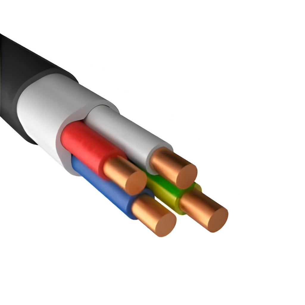 Кабель силовой ВВГнг LS Москабель 4х6 кв.мм, установочный, черный, длина 1 метр