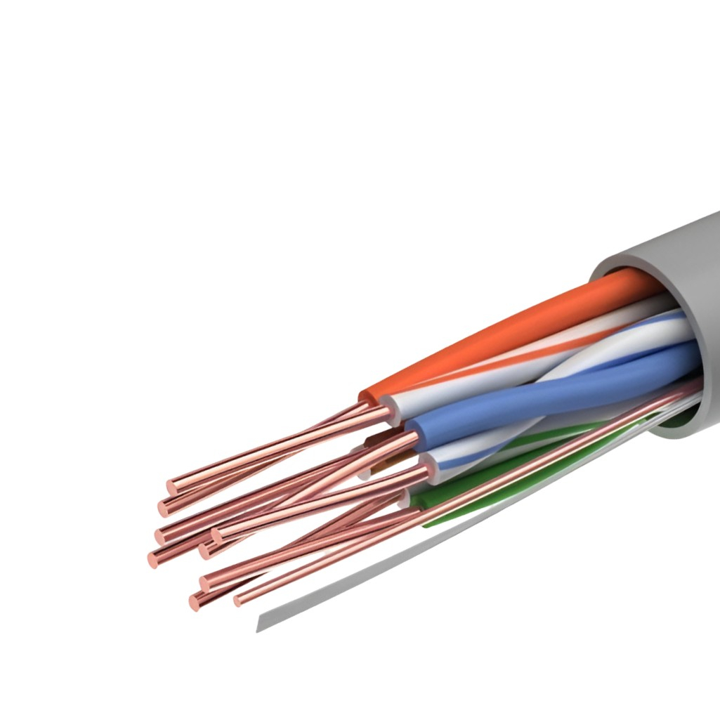 Кабель компьютерный UTP-6e Rexant 01-0047, 4х2х0.5 кв.мм, установочный, белый, длина 1 метр