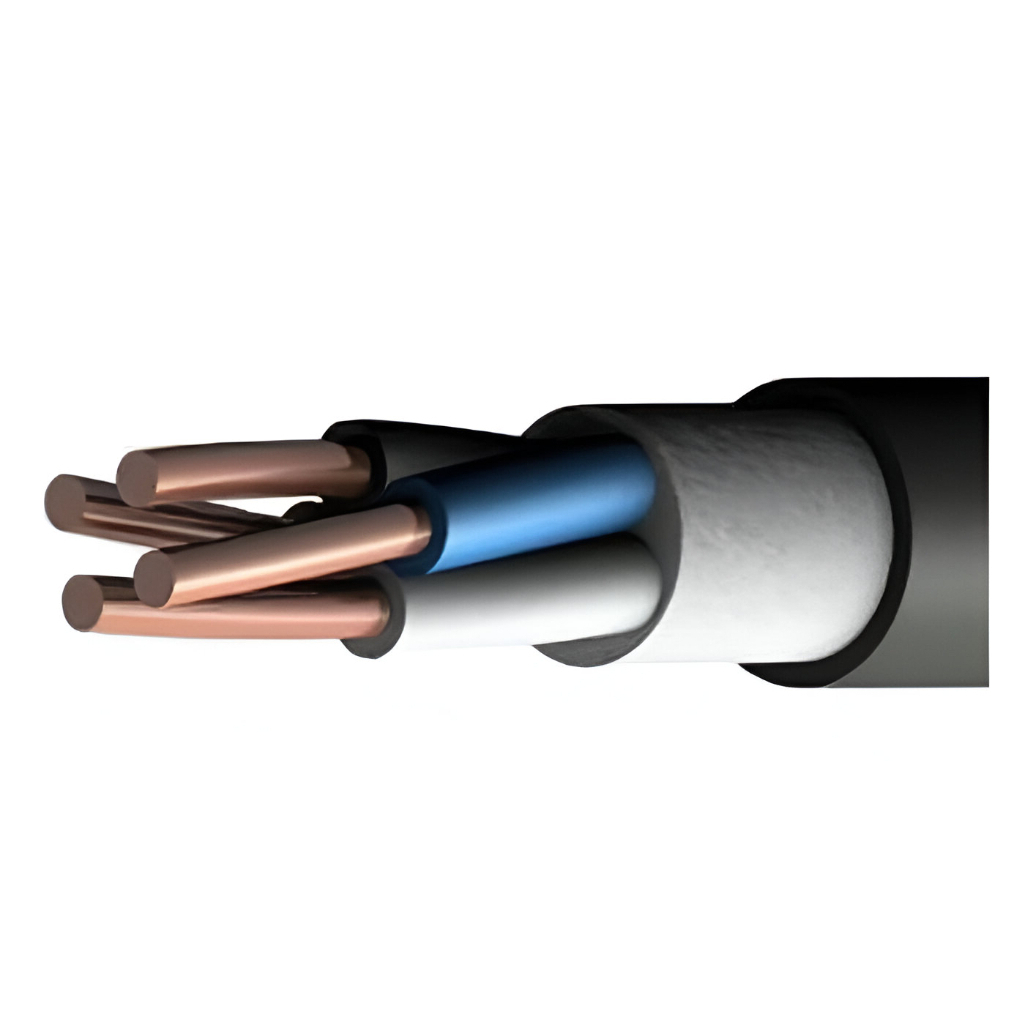 Кабель силовой ВВГ нг LS 4х2.5 кв.мм, установочный, черный, длина 1 метр