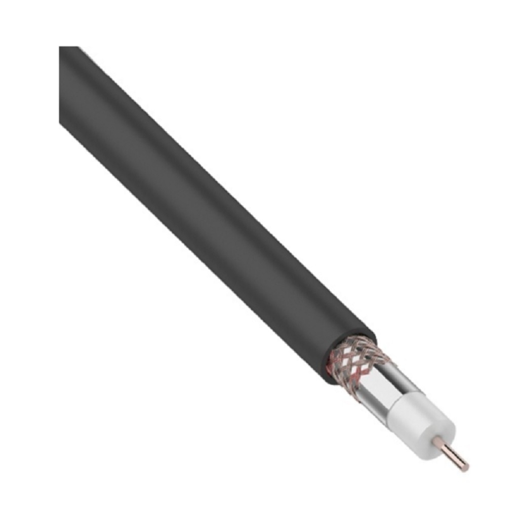 Кабель коаксиальный Rexant RG-6U, 1х6.8 кв.мм, медный, черный, длина 30 м