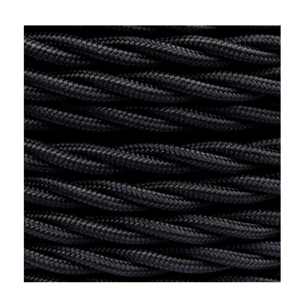 Провод витой Bironi B1-425-73-20 бытовой ПУГВнг-LS, 3х2.5 кв.мм, декоративный, черный матовый, длина 20 метров