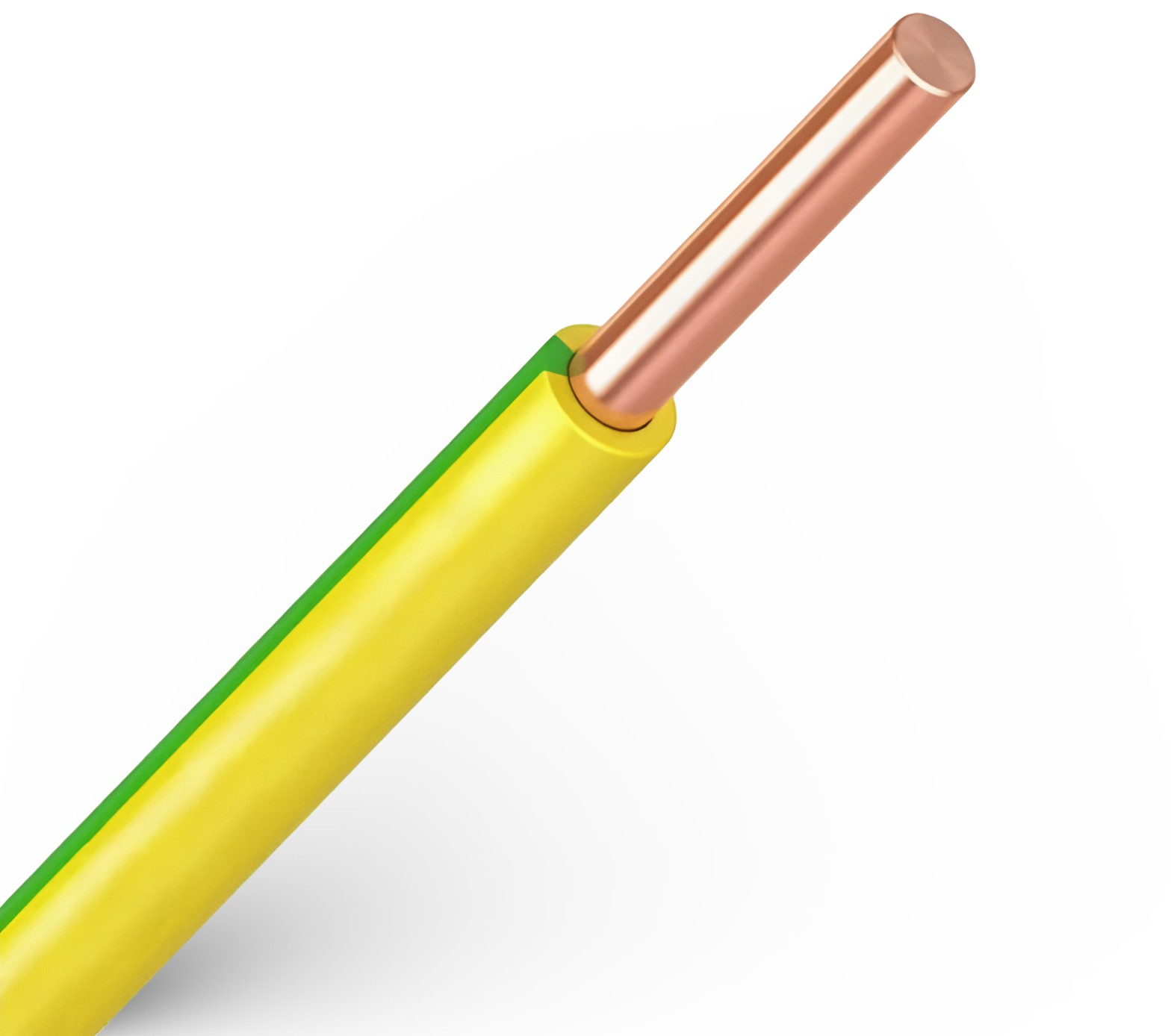 Провод силовой ПВ 1, 1х0.75 кв.мм, установочный, желтый, длина 1 метр