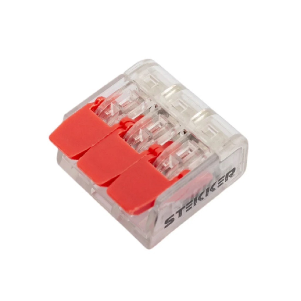 Клемма универсальная Stekker LD221-413, компактная, 3-проводная