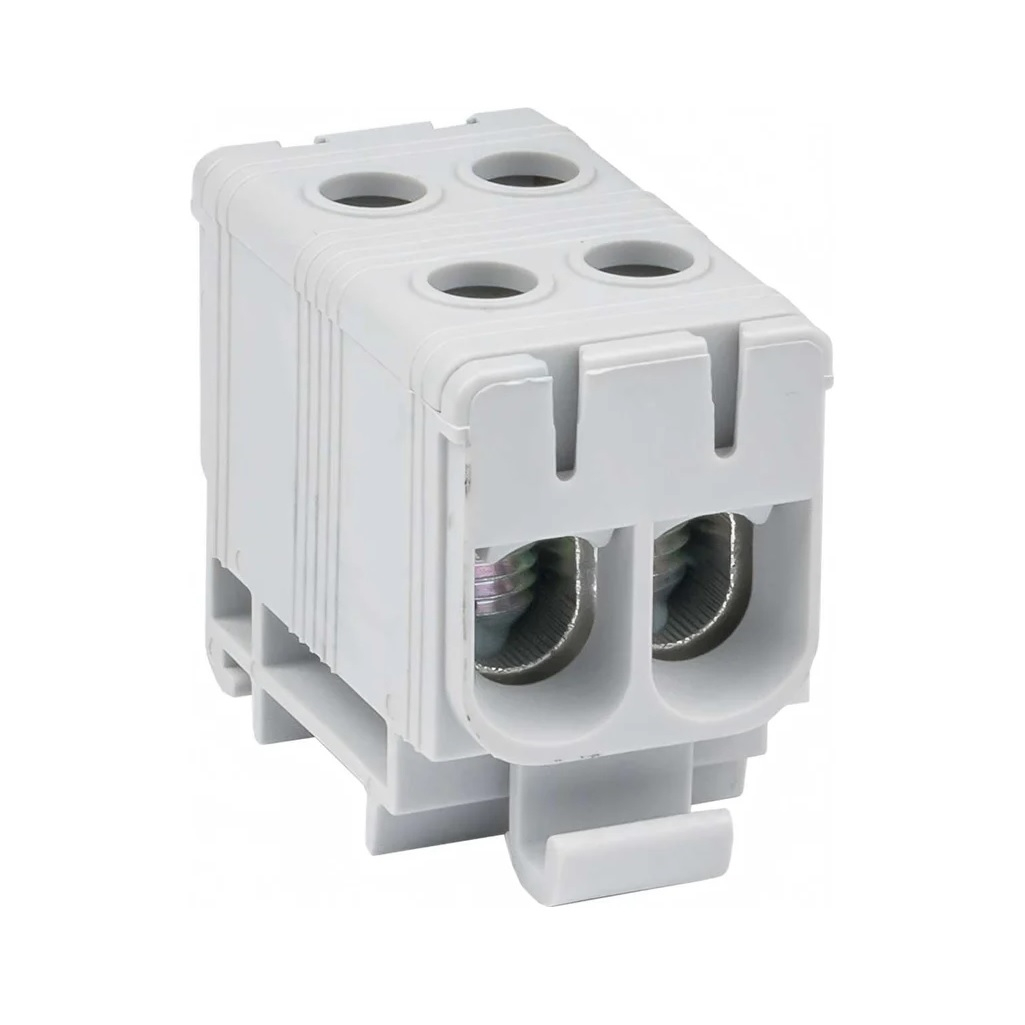 Клемма силовая вводная двойная EKF PROxima КСВ 16-50, plc-kvs2-16-50-grey, серая