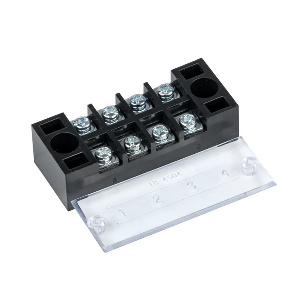 Колодка клеммная EKF TB-4504 до 4.5 кв.мм, 4 пары, 45 А, термопласт, черная