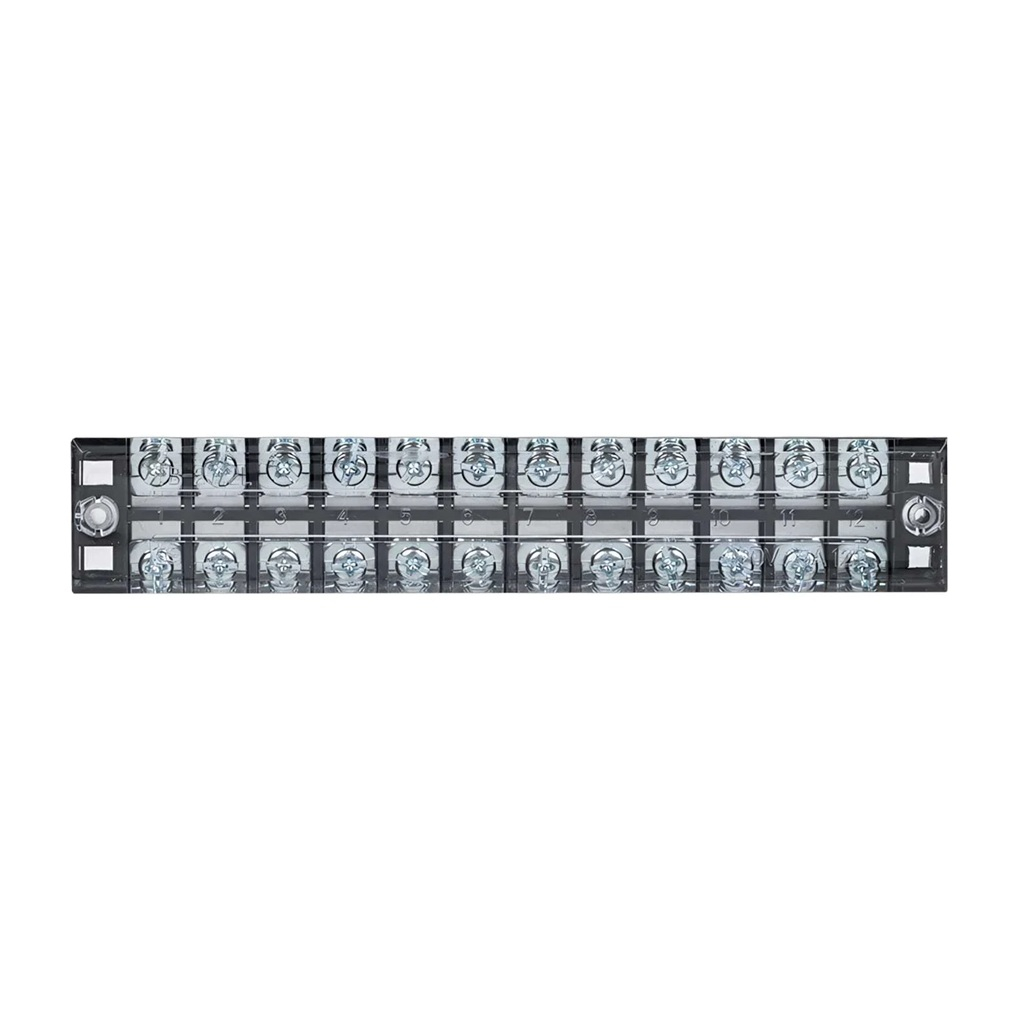 Колодка клеммная EKF TB-2512 до 2.5 кв.мм, 12 пар, 25 А, термопласт, черная
