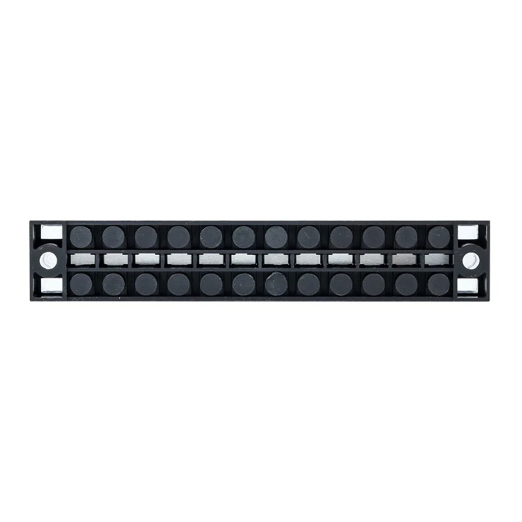 Колодка клеммная EKF TB-2512 до 2.5 кв.мм, 12 пар, 25 А, термопласт, черная