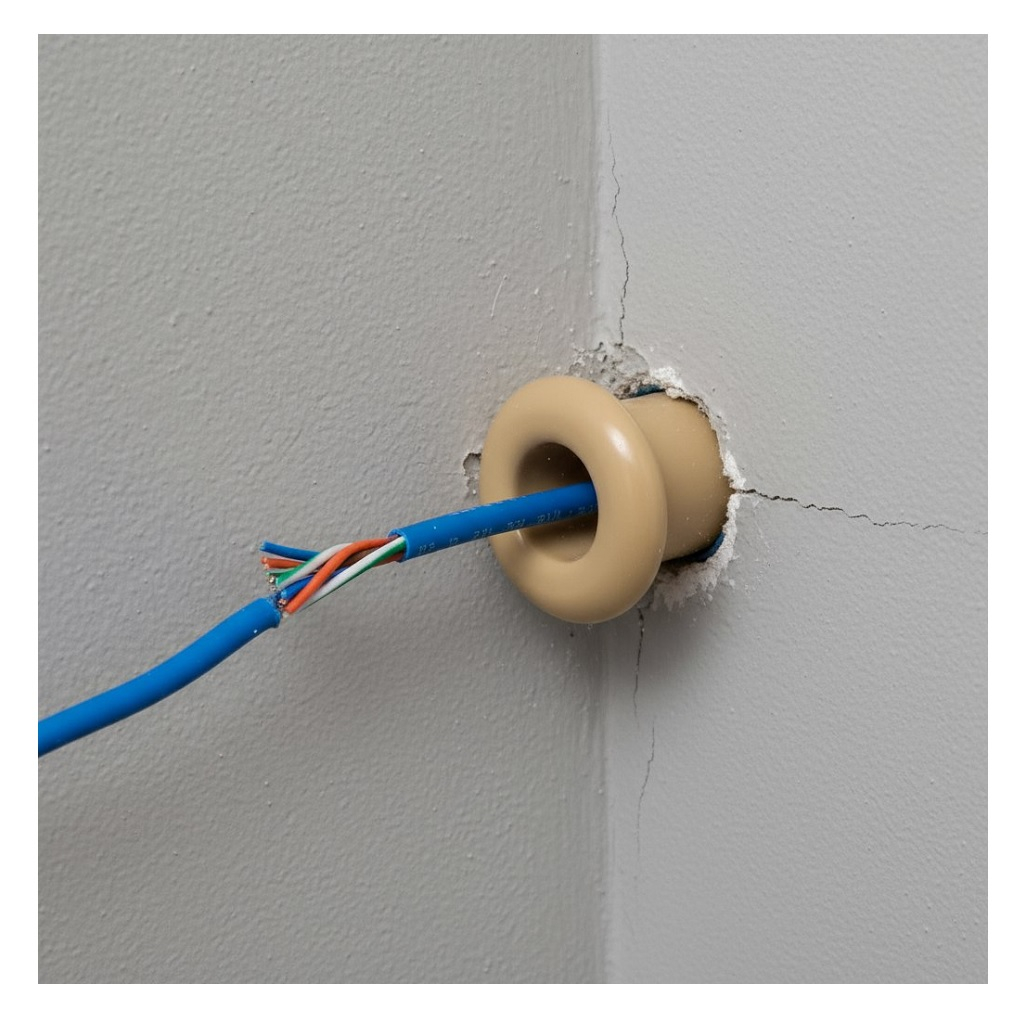 Втулка изолирующая Bironi R1-651-019-32, проход через стену, ришелье, керамика, песочное золото