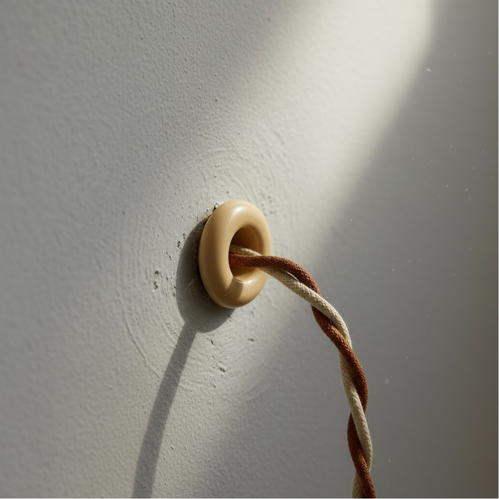 Втулка изолирующая Bironi R1-651-019-32, проход через стену, ришелье, керамика, песочное золото