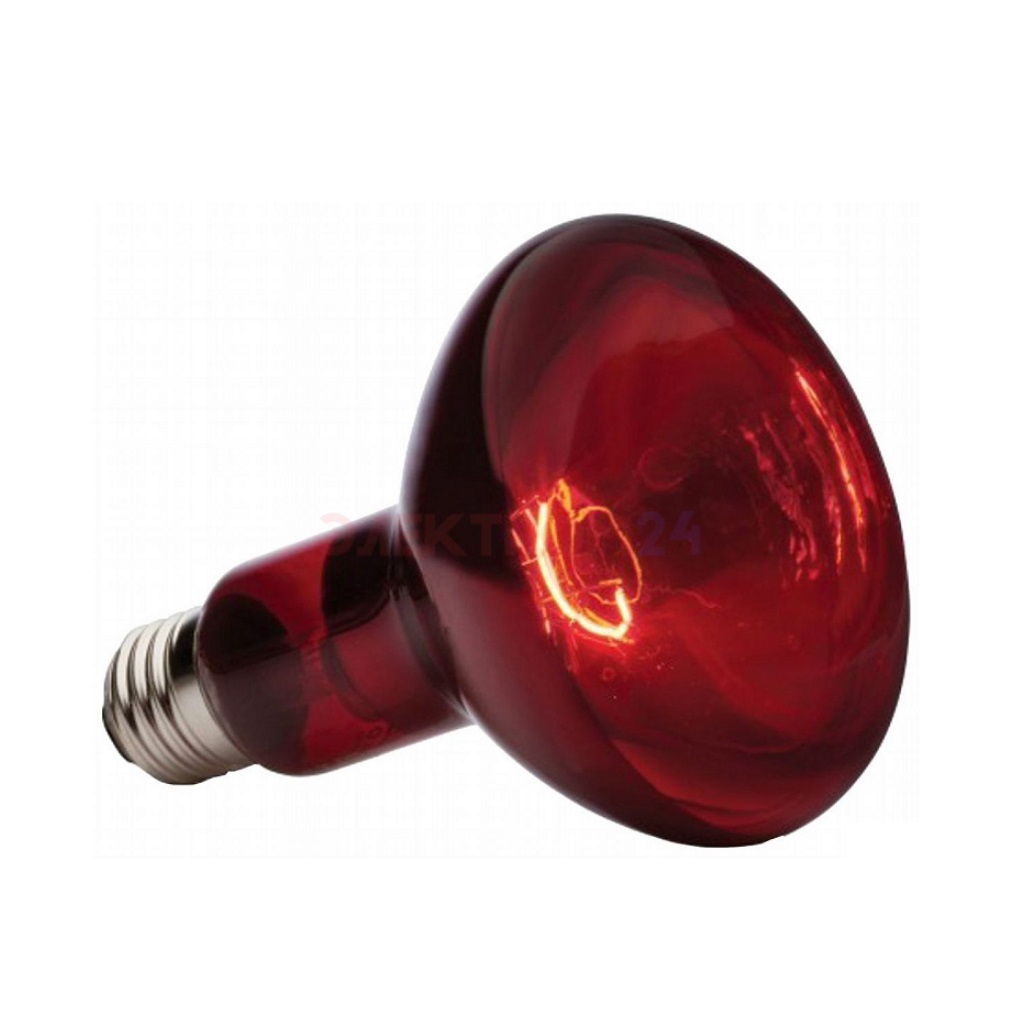 Лампа накаливания инфракрасная зеркальная КЭЛЗ ИКЗК-250, R127, Е27, термоизлучатель 