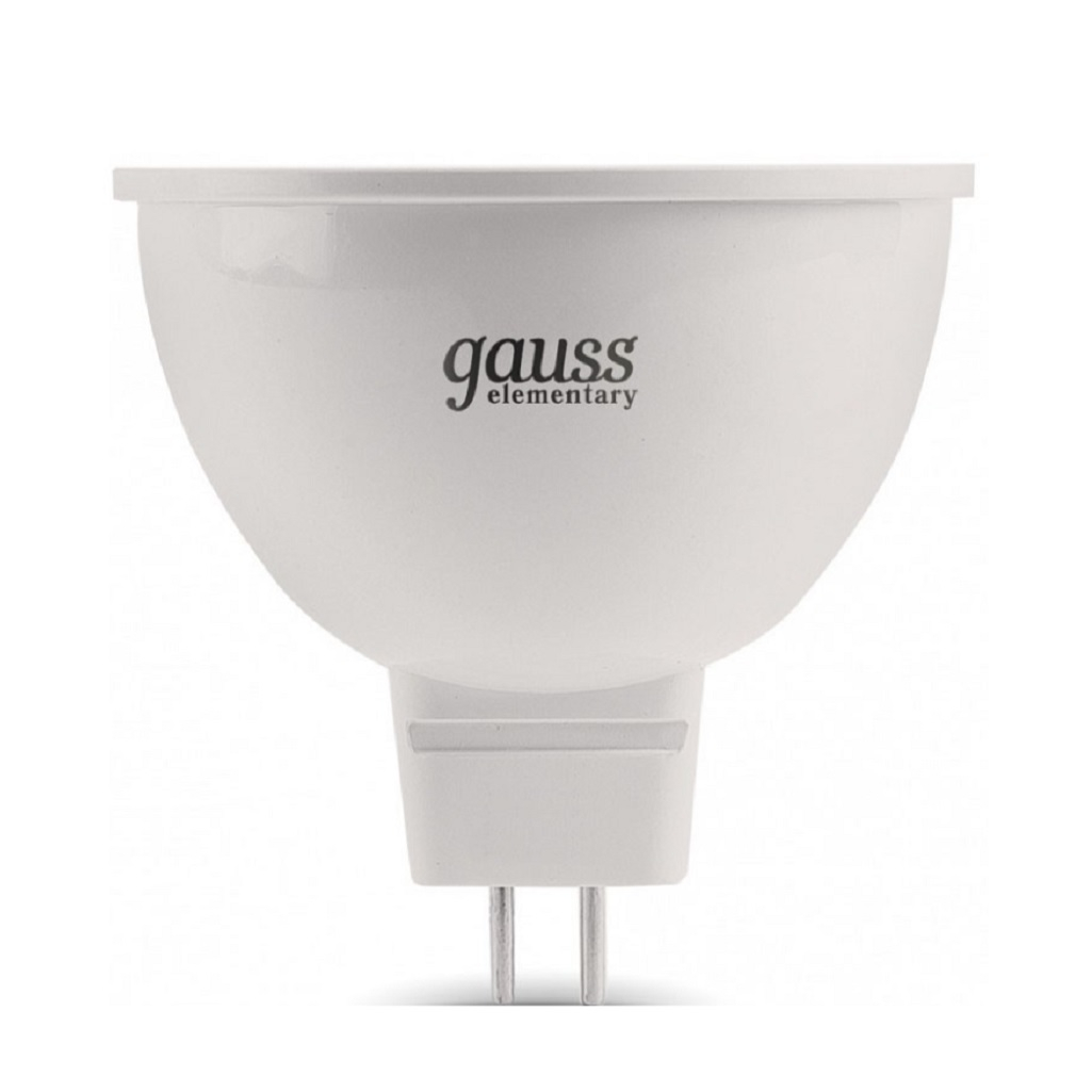 Лампа Gauss Elementary MR16, 13531, 11 Вт, GU5.3 LED, 6500К холодный белый свет