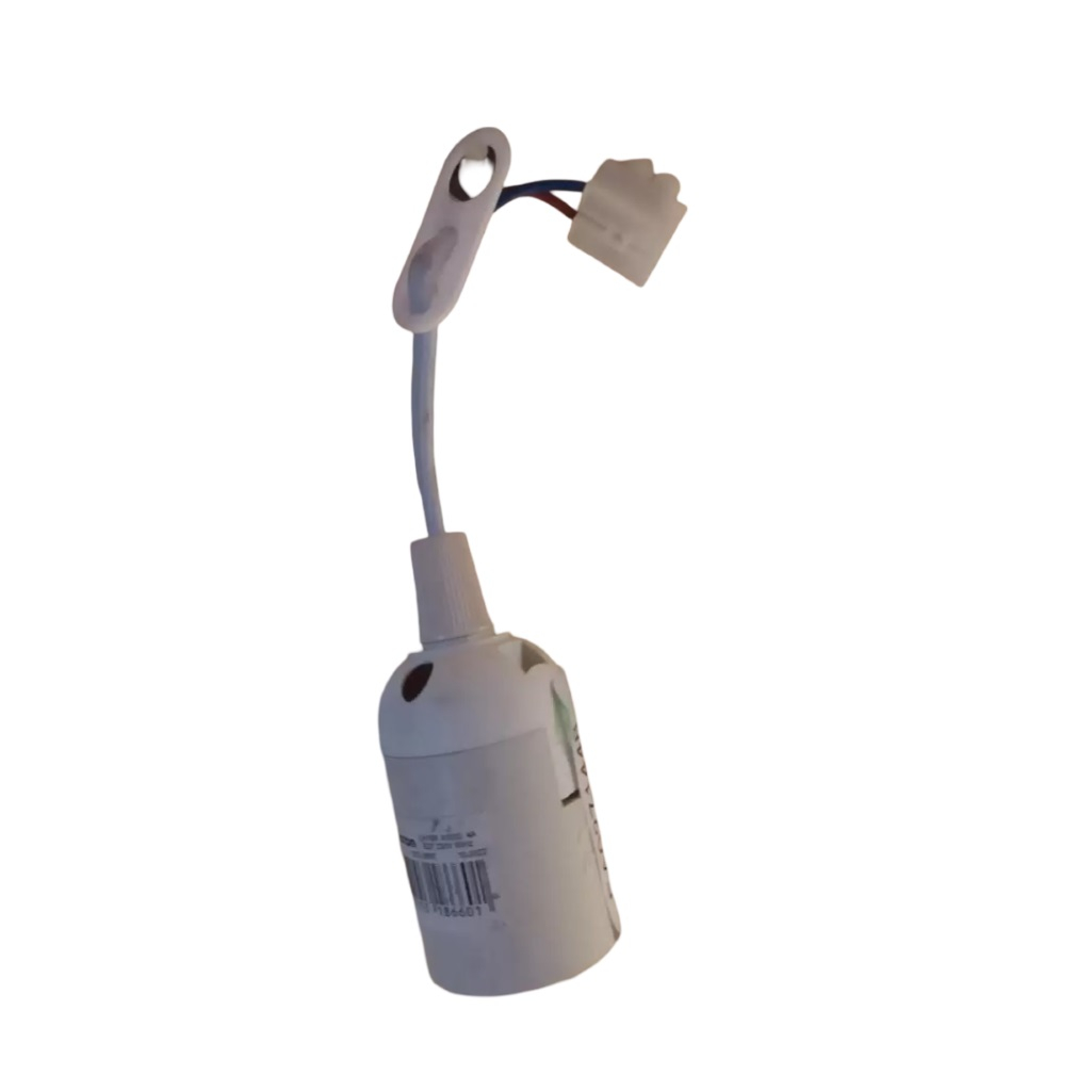 Патрон подвесной Feron LH108, 41033, E27, с клеммой, самозатухающий пластик, белый