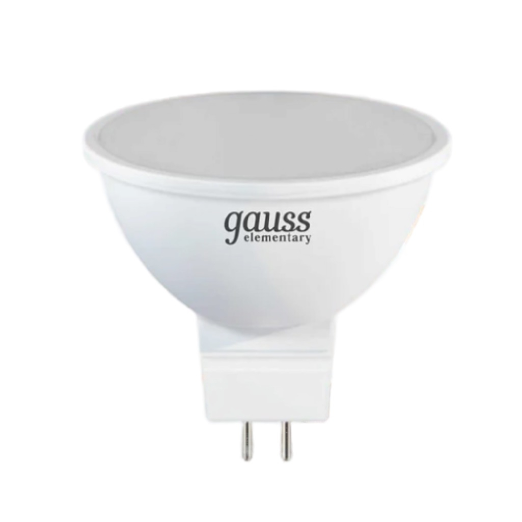 Лампа светодиодная Gauss Elementary MR16, 13517, GU5.3, 7 Вт, 3000K теплый белый свет