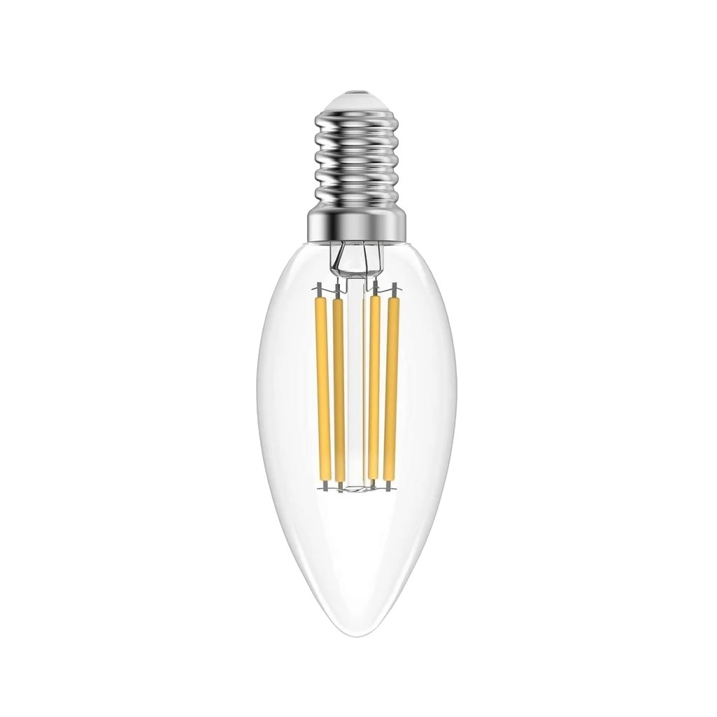 Лампа светодиодная филаментная Gauss Filament Elementary Свеча 32128, 8Вт, Е14, 4100К, нейтральный белый свет