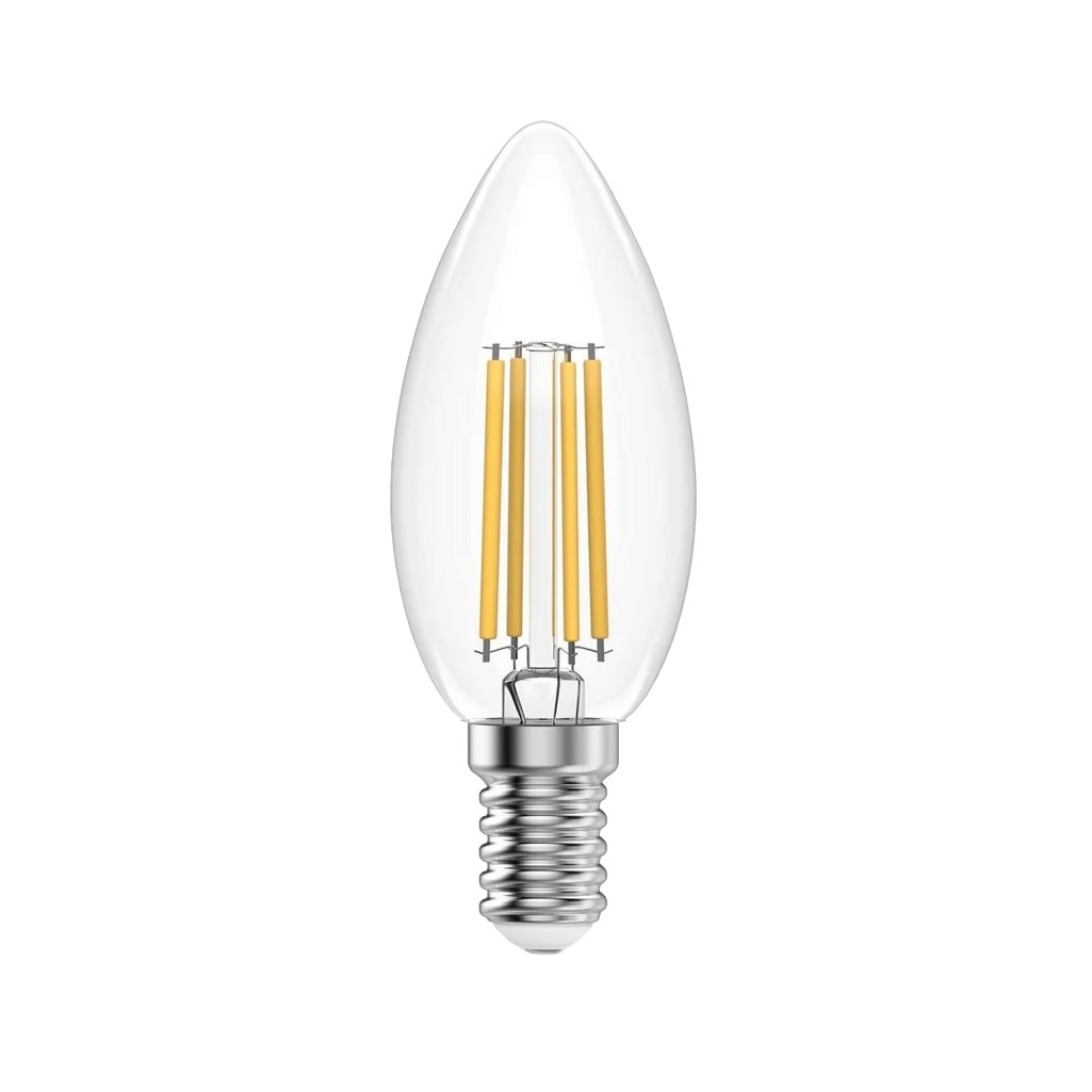 Лампа светодиодная филаментная Gauss Filament Elementary Свеча 32128, 8Вт, Е14, 4100К, нейтральный белый свет